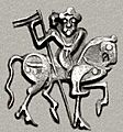 Horseman on Hindu Shahi coinage