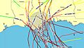 Hurricanes Category 3 or greater within 100 miles of New Orleans
