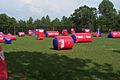 Inflatable paintball bunkers