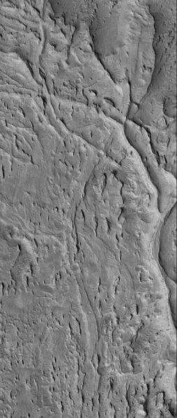 Inverted channels Mars PIA08070
