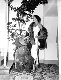Kay Hernan and Emmett Kelly in Florida 1948