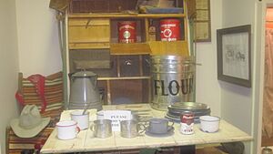 Kitchen exhibit at Childress County Heritage Museum IMG 6197