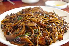 Korean black bean noodle dish-Jaengban Jajangmyeon-01