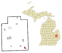 Location of Almont in Lapeer County, Michigan