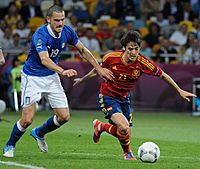 Leonardo Bonucci and David Silva Euro 2012 final 02