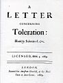 Letter Concerning Toleration