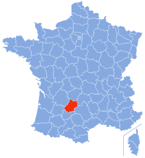 Location of Lot in France
