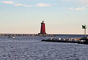Manistique Harbor Light in Manistique, Michigan