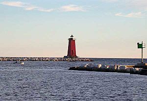 Manistique Harbor Light in Manistique, Michigan