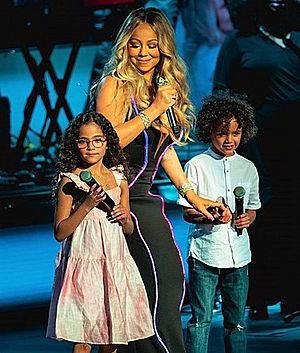 Mariah Carey with her children