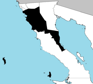 Location of Ensenada in Baja California in 2020