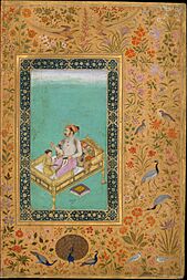 Nanha. The Emperor Shah Jahan with his Son Dara Shikoh, Folio from the Shah Jahan Album ca. 1620 Metmuseum