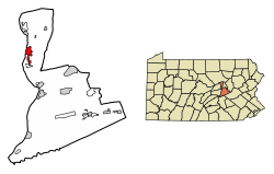 Location of Milton in Northumberland County, Pennsylvania.