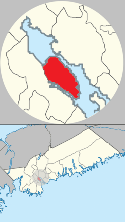 Location of Halifax Peninsula in municipal Halifax.