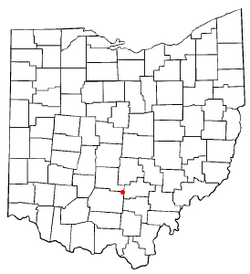 Location of Adelphi, Ohio