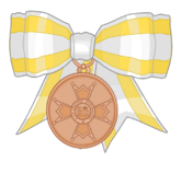 Optional Dame's Bow of the Bronze Medal of the Order of Isabella the Catholic.svg