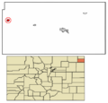 Phillips County Colorado Incorporated and Unincorporated areas Haxtun Highlighted 0834960