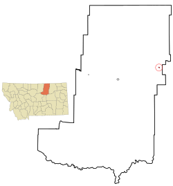Location of Saco, Montana