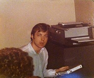 Photograph- A young Fr. Pfleger in the rectory (14747214374)