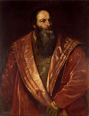 Portrait of Pietro Aretino (by Titian) - Pitti Palace