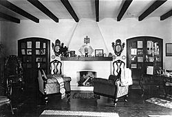 Ricardo Güiraldes - interior de su casa en San Antonio de Areco en 1928