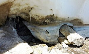 Roadside fresh water outlet from glacier, Nubra, Ladakh