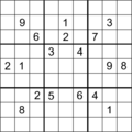 Sudoku (18 clue symmetrical)