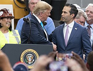 Trump meets with George P. Bush in April 2019