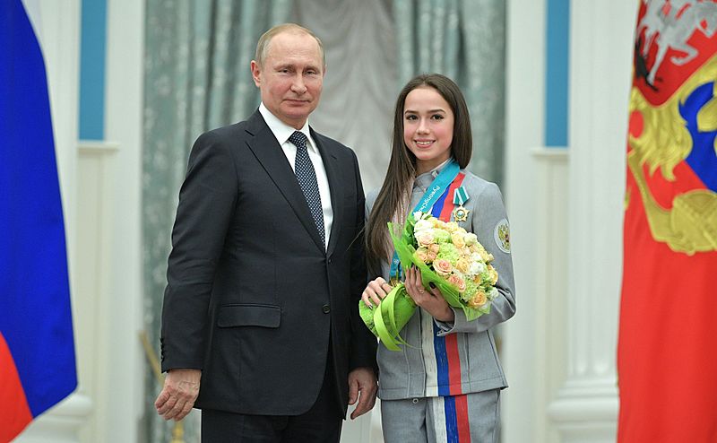 Vladimir Putin and Alina Zagitova (2018-02-28)