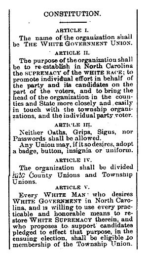 White Govt Union 1898