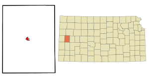 Location within Wichita County and Kansas