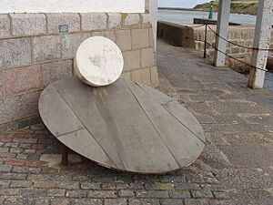 "Egg on a plate" sculpture by Aberdeen Harbour - geograph.org.uk - 561671
