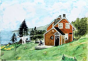 1998 - Parc du Forillon - Aquarelle de Marie-Claire Lefébure