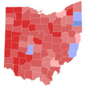 2000 United States Senate election in Ohio results map by county