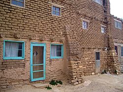 38 Acoma Pueblo building with butresses