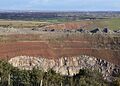 3 stages of geological development at Croft Quarry. - geograph.org.uk - 1136369