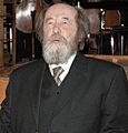 Alexander Solzhenitsyn in Moscow, December 1998