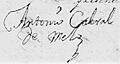 Antonio Cabral de Melo, firma