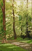 Augustus Burke - Study of Trees, Viceregal Lodge (1870)