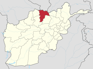 Map of Afghanistan with Balkh highlighted