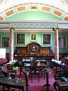 Bath Guildhall, Council chamber, toward chair