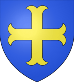 Blason-azur-croix-ancrée-or