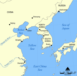 Bohai Sea map