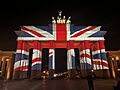 Brandenburg Gate illuminated in Queen's Death 03