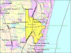 Census Bureau map of Wall Township, New Jersey