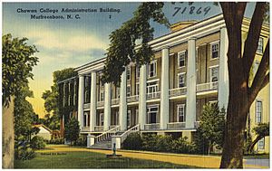 Postcard. Chowan College Administration Building, Murfreesboro, North Carolina.