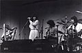 Clannad on stage at Leeds Folk Festival, UK, 1982 (photograph by Tony Rees)
