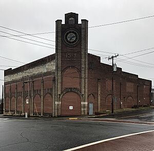 Clock tower in Madison, North Carolina
