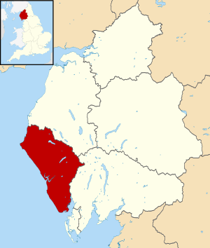 Copeland shown within Cumbria