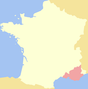 Location of Comté de Provence